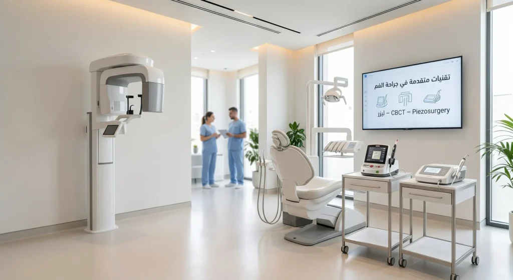 تقنيات حديثة في جراحة الفم تشمل الليزر والأشعة ثلاثية الأبعاد CBCT