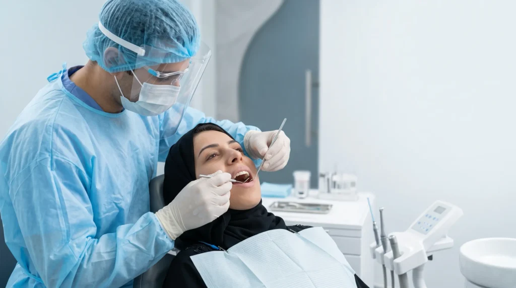 فحص وعلاج أمراض اللثة في عيادات نخبة ألماس بالرياض