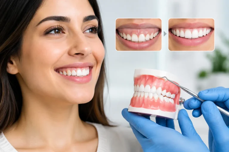 دليل علاج ابتسامة اللثة وخيارات التصحيح الطبية